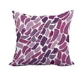 thumbnail image 1 of 20 x 20 Inch Purple Geometric Print Decorative Polyester Throw Pillow with a Linen Texture, 1 of 1