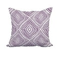 thumbnail image 1 of 20 x 20 Inch Purple Geometric Print Decorative Polyester Throw Pillow with a Linen Texture, 1 of 1