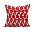 thumbnail image 1 of 20 x 20 Inch Red Geometric Print Decorative Polyester Throw Pillow with a Linen Texture, 1 of 1