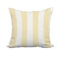 thumbnail image 1 of 20 x 20 Inch Rugby Stripe Yellow Stripe Print Decorative Polyester Throw Pillow with Linen Texture, 1 of 1