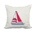 thumbnail image 1 of 20 x 20 Inch Sail Away Ivory Geometric Print Decorative Polyester Throw Pillow with Linen Texture, 1 of 1