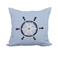 thumbnail image 1 of 20 x 20 Inch Ship Wheel Blue Geometric Print Decorative Polyester Throw Pillow with Linen Texture, 1 of 1