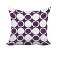 thumbnail image 1 of 20 x 20 Inch Small Modcircles Purple Geometric Print Decorative Polyester Throw Pillow with Linen Texture, 1 of 1