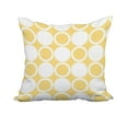 thumbnail image 1 of 20 x 20 Inch Small Modcircles Yellow Geometric Print Decorative Polyester Throw Pillow with Linen Texture, 1 of 1