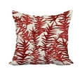 thumbnail image 1 of 20 x 20 Inch Spikey Red Floral Print Decorative Polyester Throw Pillow with Linen Texture, 1 of 1
