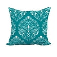 thumbnail image 1 of 20 x 20 Inch Teal Geometric Print Decorative Polyester Throw Pillow with a Linen Texture, 1 of 1