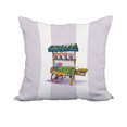 thumbnail image 1 of 20 x 20 Inch Veggie Cart Light Purple Geometric Print Decorative Polyester Throw Pillow with Linen Texture, 1 of 1