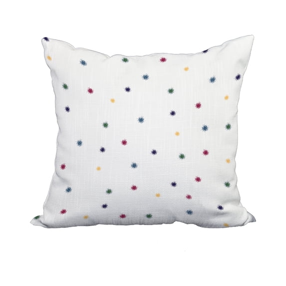 20 x 20 Inch Veggie Dots Green Geometric Print Decorative Polyester Throw Pillow with Linen Texture