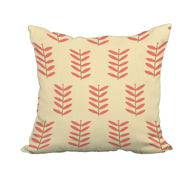 20 x 20 Inch Yellow Floral Print Decorative Polyester Throw Pillow with a Linen Texture