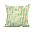thumbnail image 1 of 20 x 20 Inch Yellow Geometric Print Decorative Polyester Throw Pillow with a Linen Texture, 1 of 1
