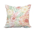 thumbnail image 1 of 20 x 20 Inch Zentangle 4 Color Orange Floral Print Decorative Polyester Throw Pillow with Linen Texture, 1 of 1