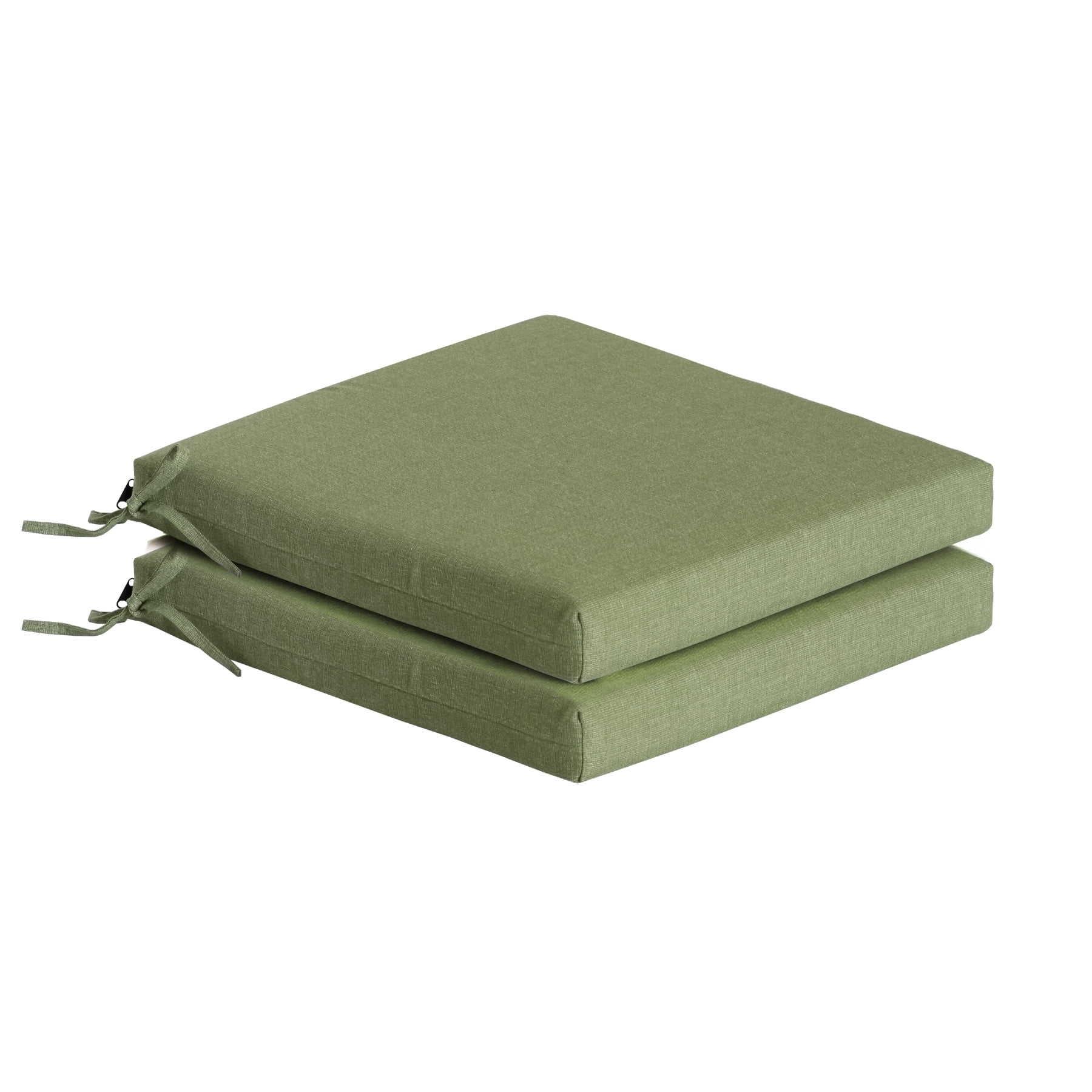 Goodgoods 20" x 20" Outdoor Chair Cushions Set of 2, 30D Foam Water & Fade Resistant, Green