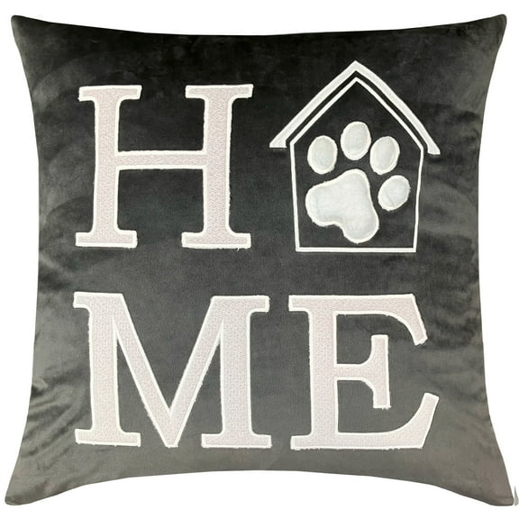STUDIOCHIC Home 20" x 20" Pet Lovers "Home" Decorative Pillow