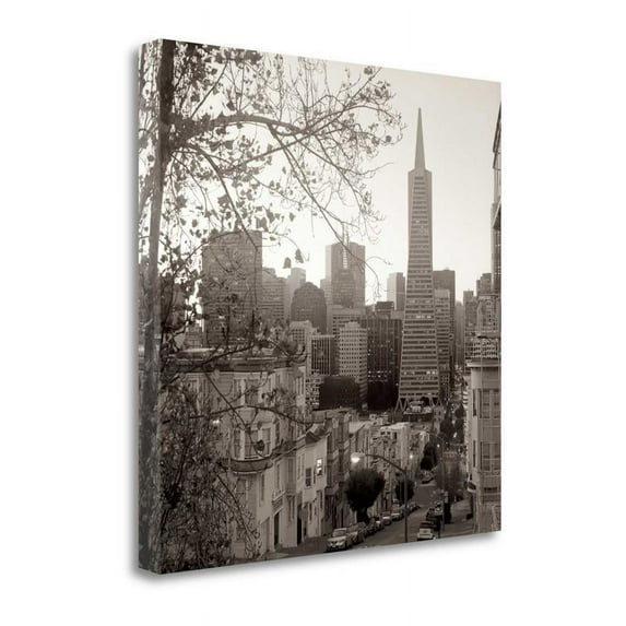 20" x 20" Sf Skyline - 3 By Alan Blaustein - Print on Canvas Fabric Multi-Color