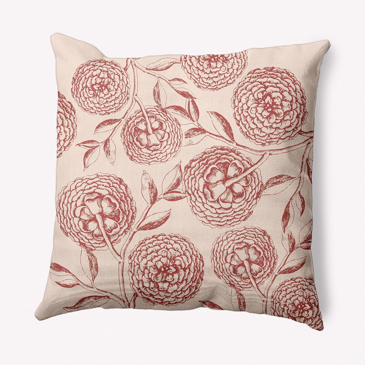 20" x 20" Simply Daisy Antique Flowers Decorative Throw Pillow