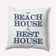 thumbnail image 1 of 20" x 20" Simply Daisy Beach House Best House Indoor/Outdoor Pillow, Nautical Navy Qty 1, 1 of 6