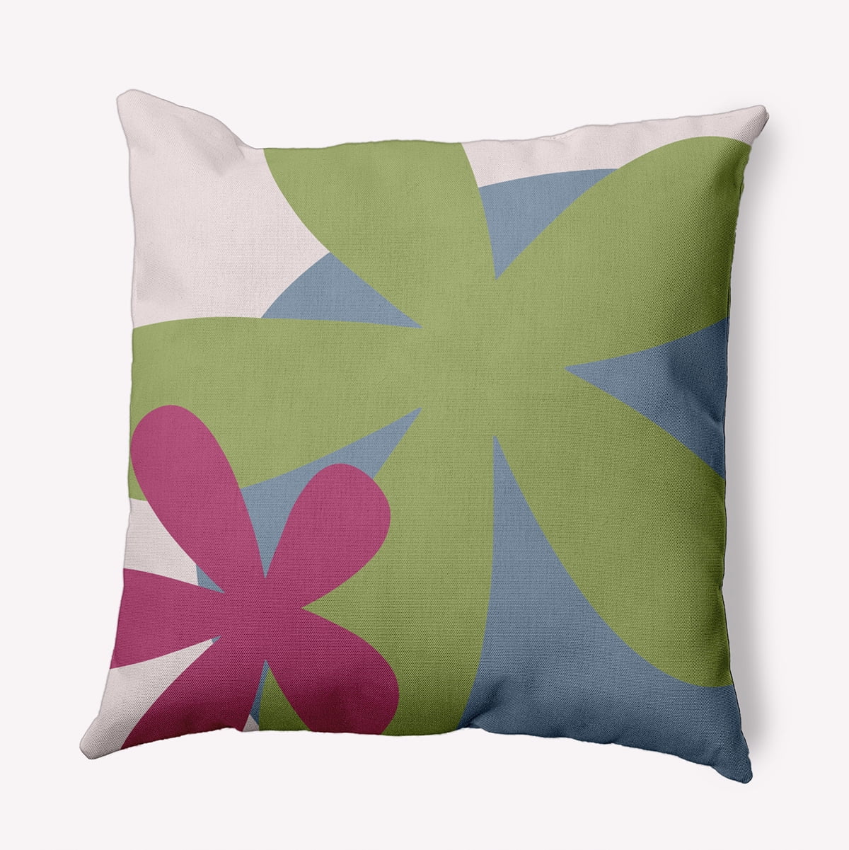 20" x 20" Simply Daisy Bold Flowers Indoor/Outdoor Pillow, Apple Green Qty 1