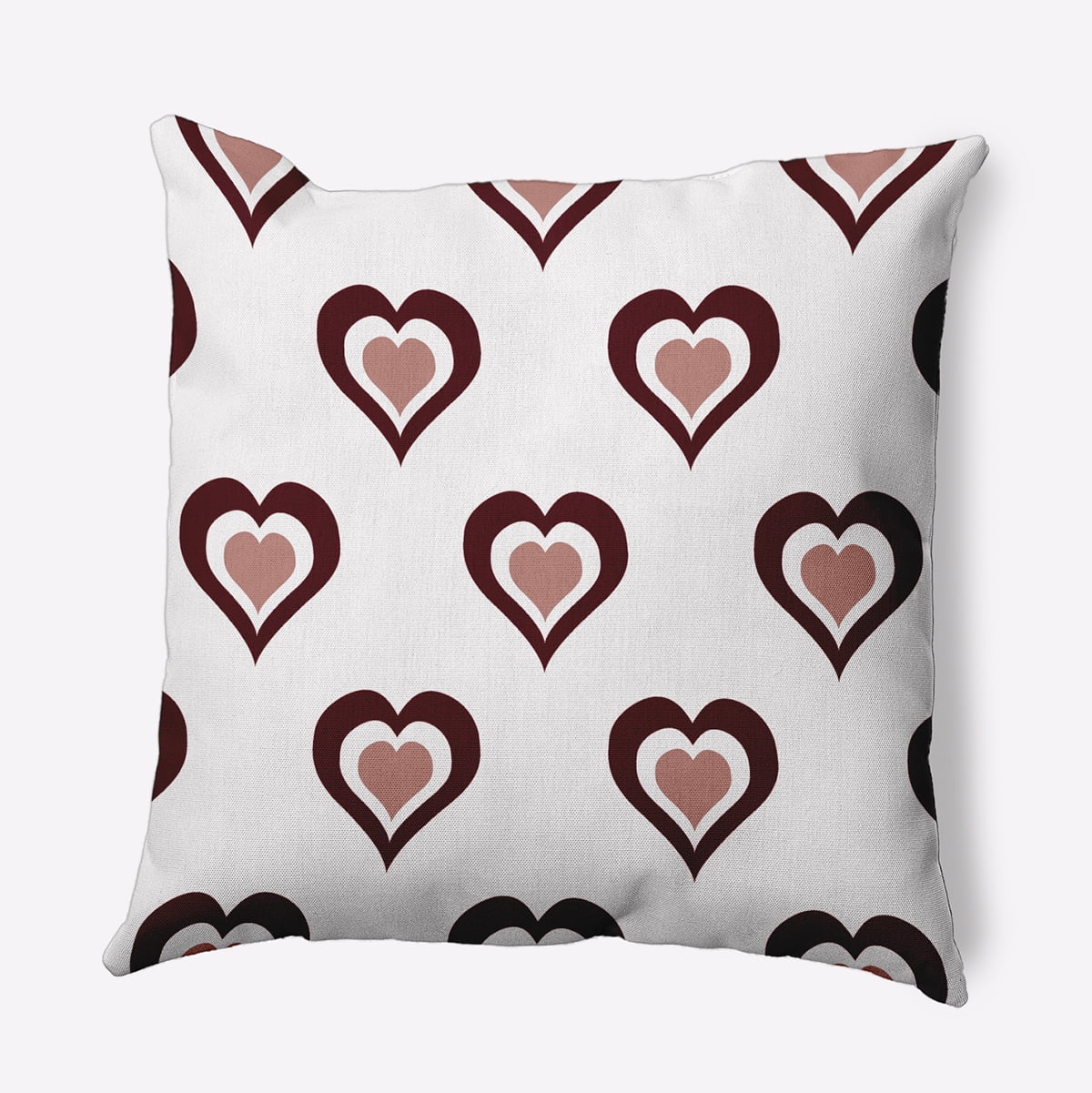 20" x 20" Simply Daisy Burnin' Love Polyester Indoor/Outdoor Pillow, Burgandy Qty 1