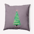 thumbnail image 1 of 20" x 20" Simply Daisy Cartoon Christmas Tree Polyester Indoor/Outdoor Pillow, Light Purple Qty 1, 1 of 3