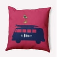 thumbnail image 1 of 20" x 20" Simply Daisy Christmas Surf Bird Polyester Indoor/Outdoor Pillow, Holiday Pink Qty 1, 1 of 3