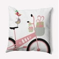 thumbnail image 1 of 20" x 20" Simply Daisy Close Up Bike Polyester Accent Pillow, Pink Icing Qty 1, 1 of 3