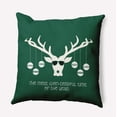 thumbnail image 1 of 20" x 20" Simply Daisy Cool Christmas Deer Polyester Accent Pillow, Forest Green Qty 1, 1 of 3