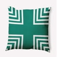 thumbnail image 1 of 20" x 20" Simply Daisy Corner Stripes Indoor/Outdoor Pillow, Kelly Green Qty 1, 1 of 6