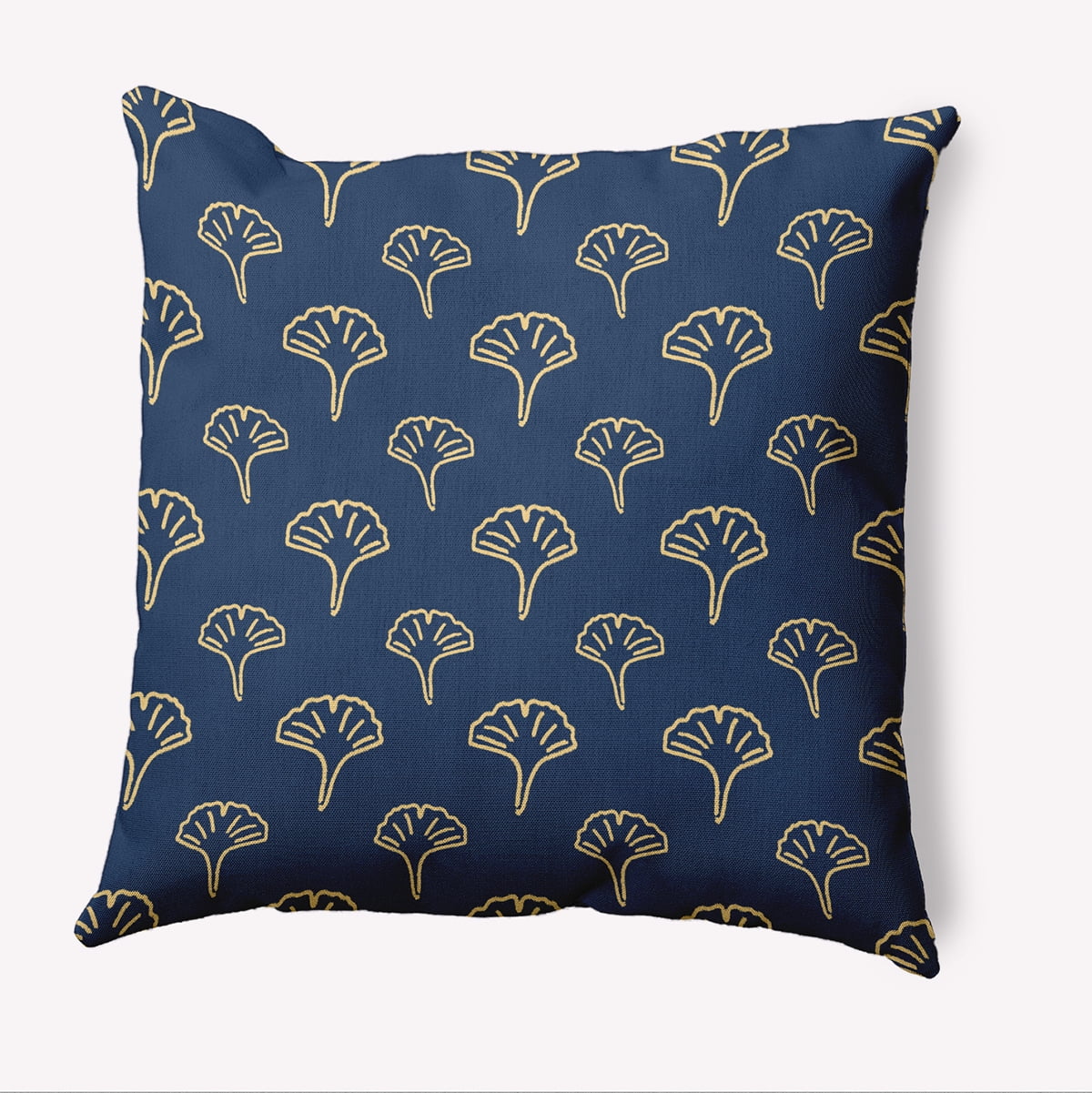 20" x 20" Simply Daisy Cottage Ginko Polyester Accent Pillow, Navy Qty 1