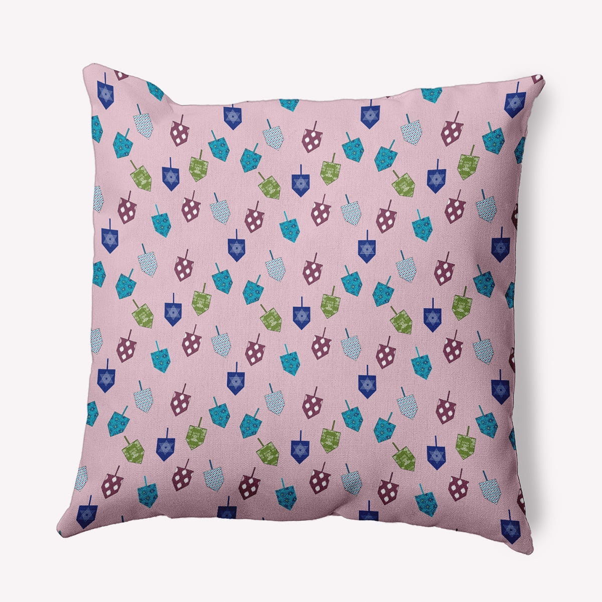 20" x 20" Simply Daisy Dreidel Pattern Polyester Indoor/Outdoor Pillow, Light Pink Qty 1