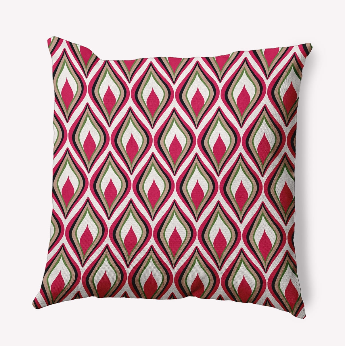 20" x 20" Simply Daisy Feathers Polyester Indoor/Outdoor Pillow, Fuschia Qty 1