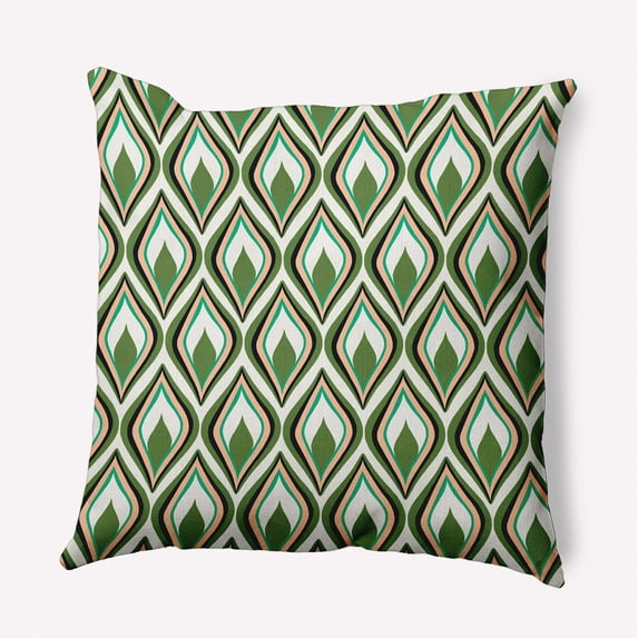 20" x 20" Simply Daisy Feathers Polyester Indoor/Outdoor Pillow, Scallion Qty 1