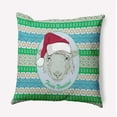 thumbnail image 1 of 20" x 20" Simply Daisy Fleece Navidad Polyester Indoor/Outdoor Pillow, Light Blue Qty 1, 1 of 3