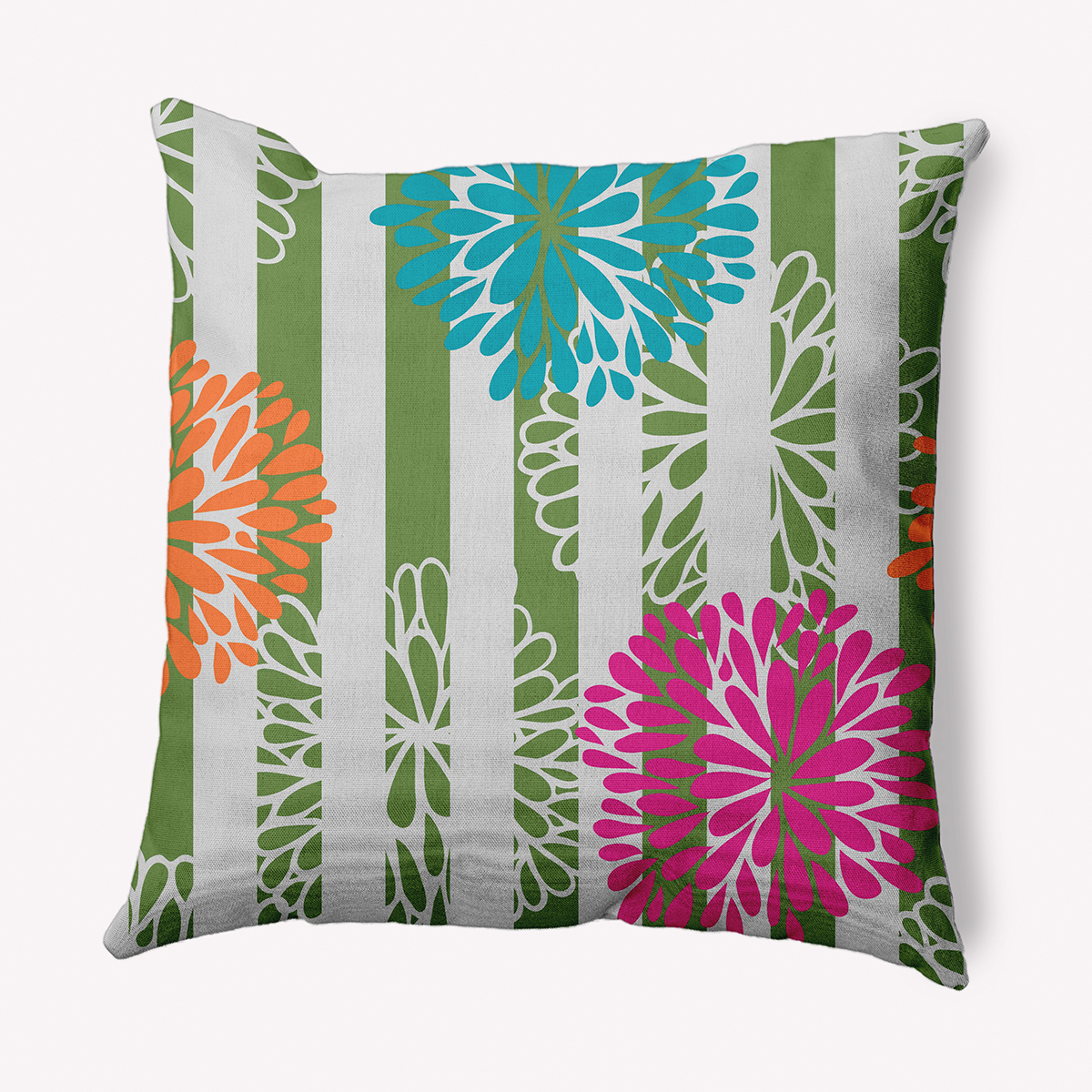20" x 20" Simply Daisy Flower Bursts Decorative Throw Pillow