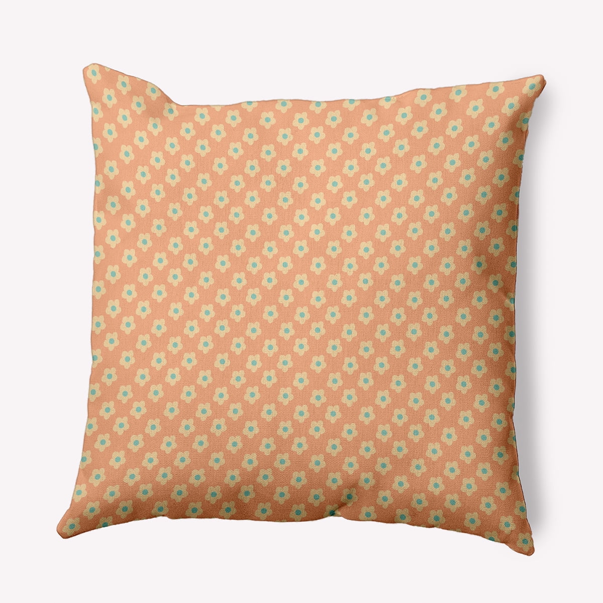 20" x 20" Simply Daisy Flower Power Polyester Accent Pillow, Orange Qty 1