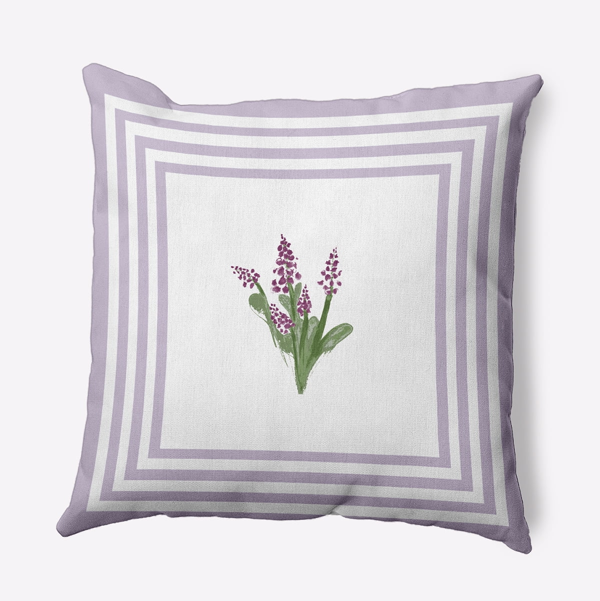 20" x 20" Simply Daisy Framed Bouquets Polyester Accent Pillow, Light Purple Qty 1