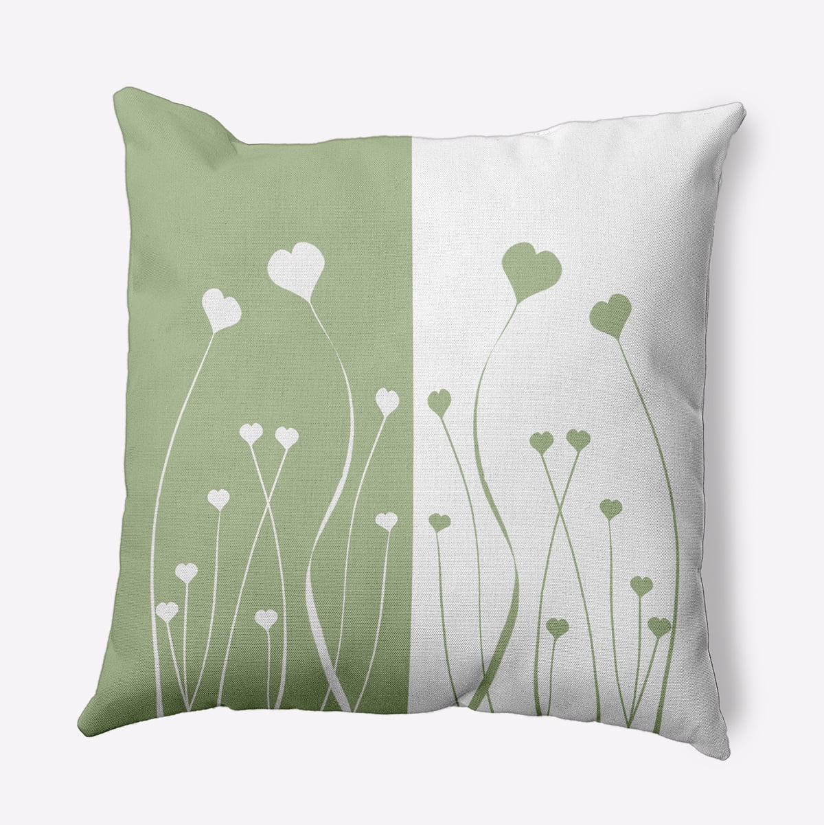 20" x 20" Simply Daisy Growing Love Polyester Accent Pillow, Fresh Green Qty 1