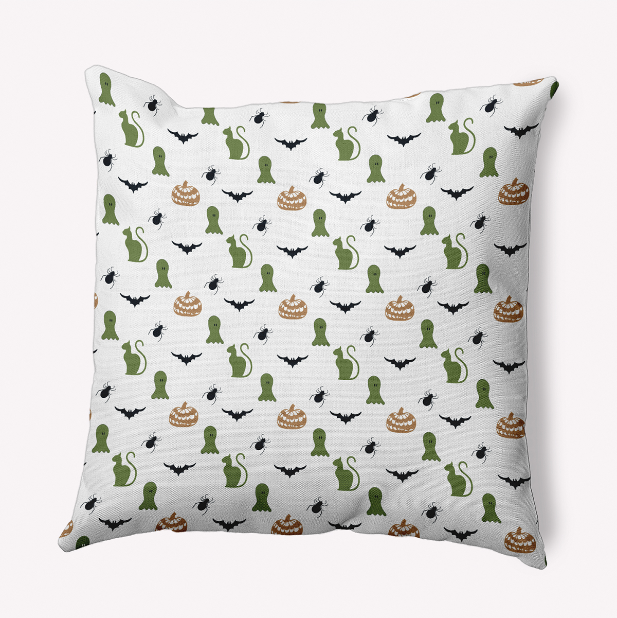 20" x 20" Simply Daisy Halloween Critters Polyester Accent Pillow, Scallion Qty 1