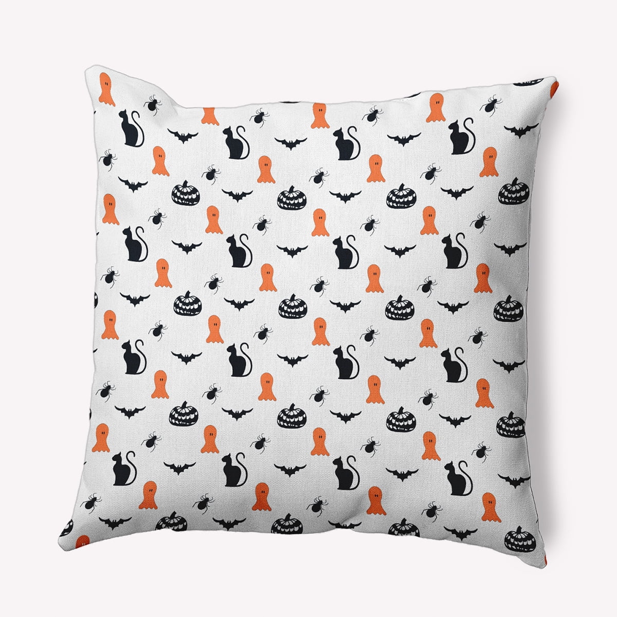 20" x 20" Simply Daisy Halloween Critters Polyester Accent Pillow, Traditional Orange Qty 1