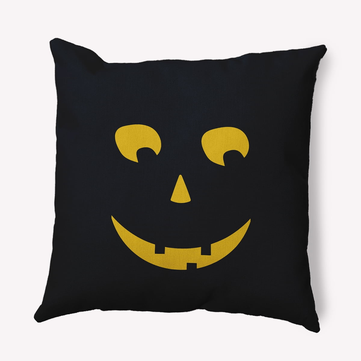 20" x 20" Simply Daisy Halloween JackoLanternLeft Polyester Indoor/Outdoor Pillow, Black Qty 1