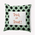 thumbnail image 1 of 20" x 20" Simply Daisy Halloween Trick or Treat Dots Polyester Indoor/Outdoor Pillow, Mint Green Qty 1, 1 of 6