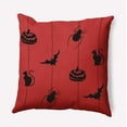 thumbnail image 1 of 20" x 20" Simply Daisy Halloween Web Polyester Accent Pillow, Berry Red Qty 1, 1 of 4