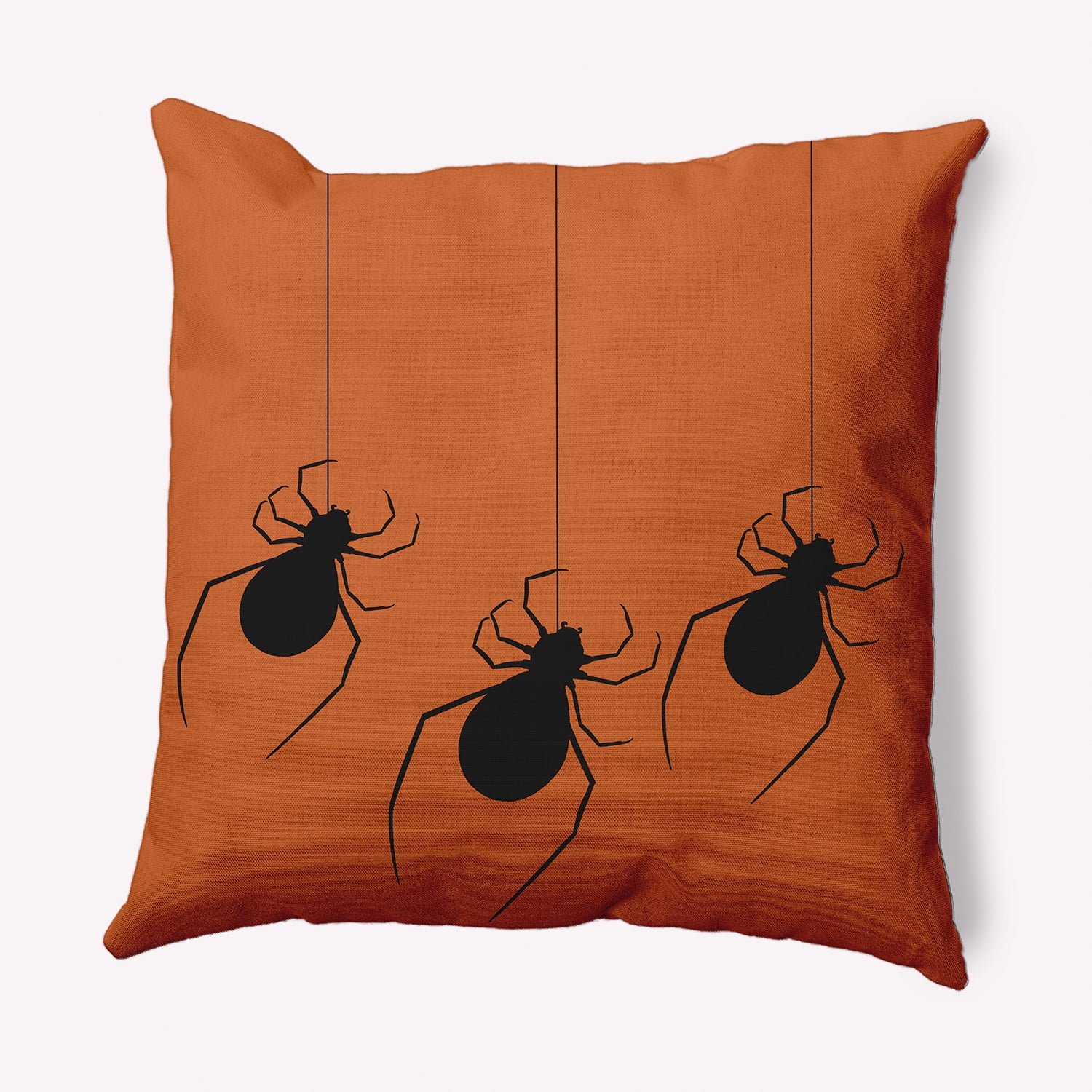 20" x 20" Simply Daisy Hanging Spiders Halloween Polyester Accent Pillow, Dusty Orange Qty 1