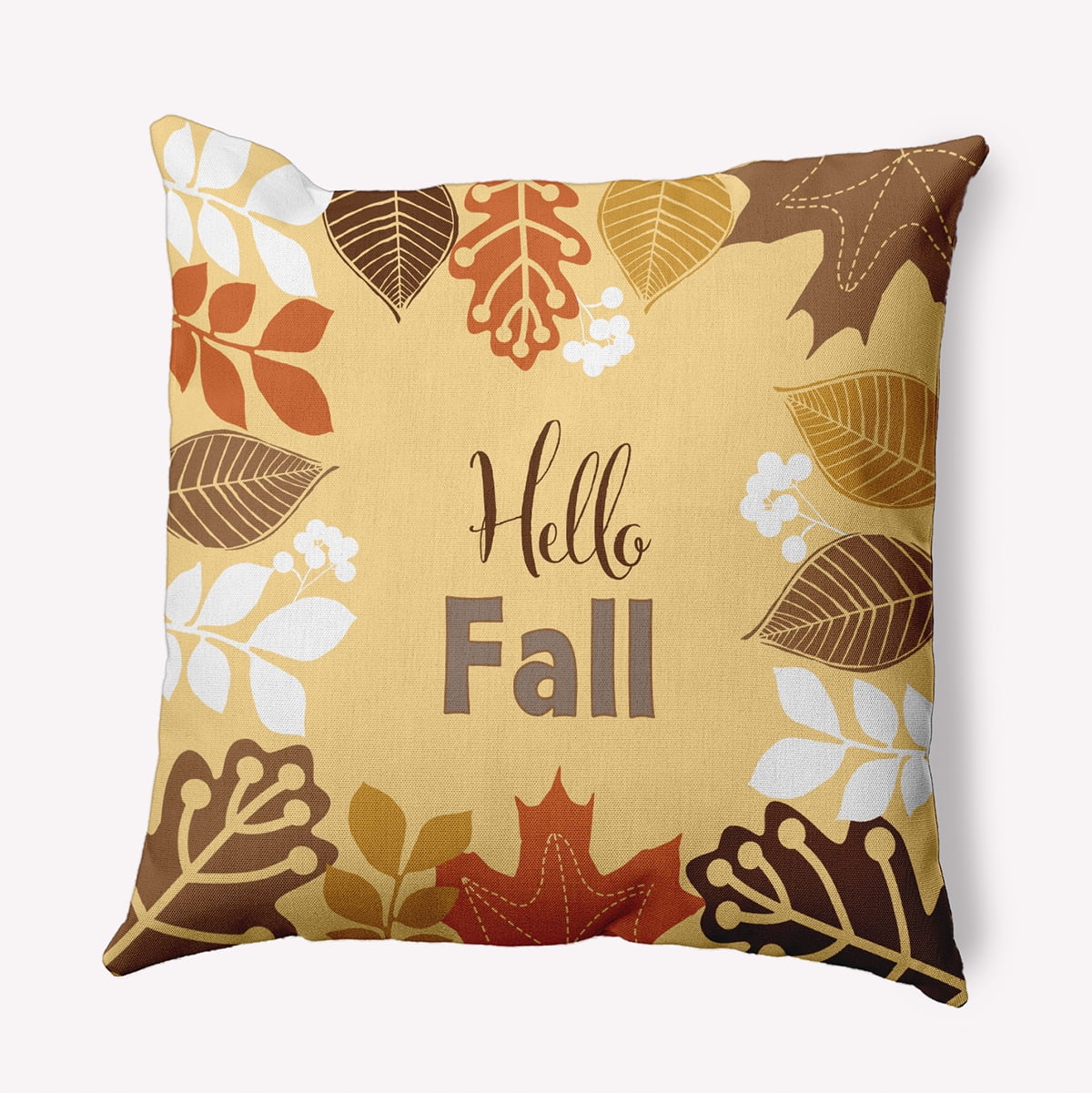 20" x 20" Simply Daisy Hello Fall Polyester Indoor/Outdoor Pillow, Golden Haze Qty 1