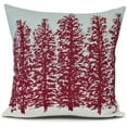thumbnail image 1 of 20" x 20" Simply Daisy Hidden Forrest Winter Polyester Indoor/Outdoor Pillow, Red Qty 1, 1 of 2