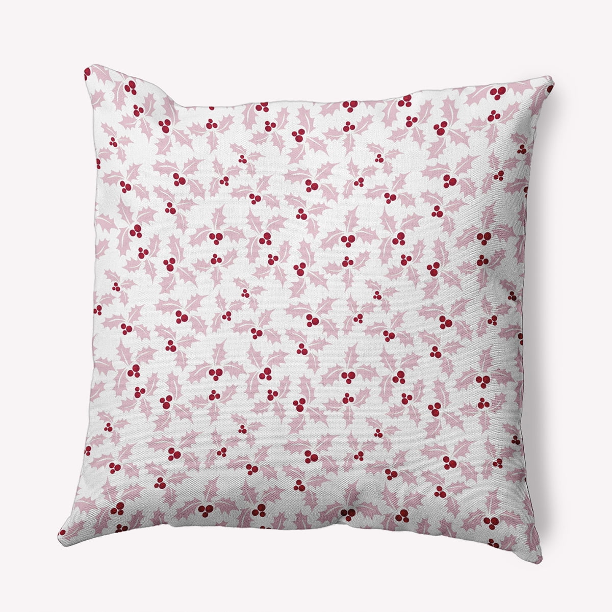 20" x 20" Simply Daisy Holly Bush Polyester Indoor/Outdoor Pillow, Light Pink Qty 1