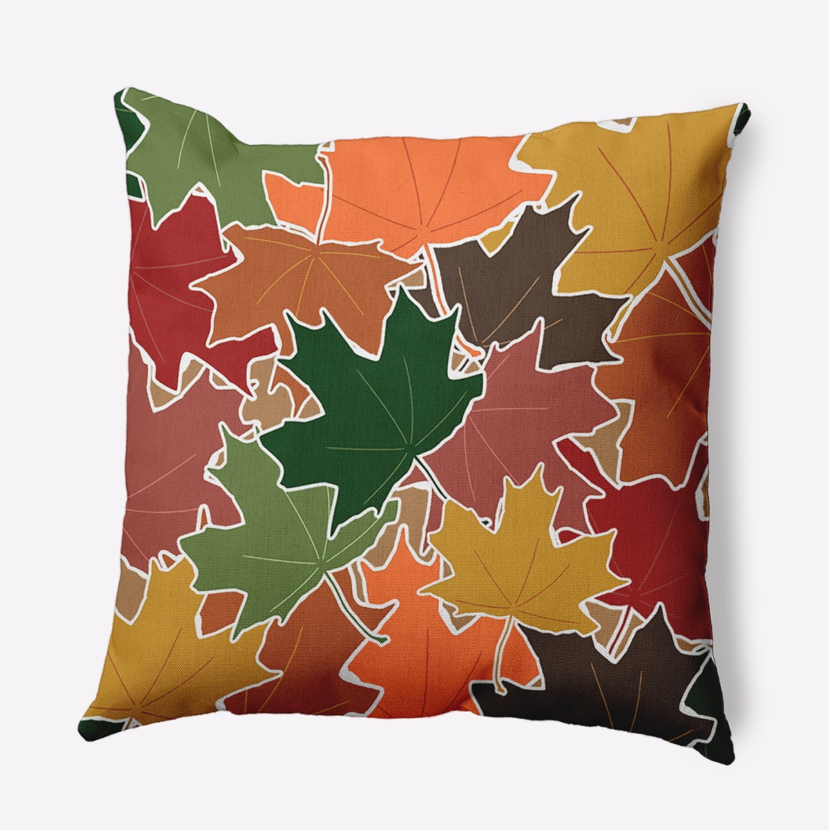 20" x 20" Simply Daisy Leaf Pile Polyester Accent Pillow, Forest Green Qty 1