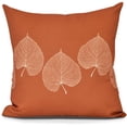 thumbnail image 1 of 20" x 20" Simply Daisy Leaf Print Fall Polyester Accent Pillow, Orange Qty 1, 1 of 2