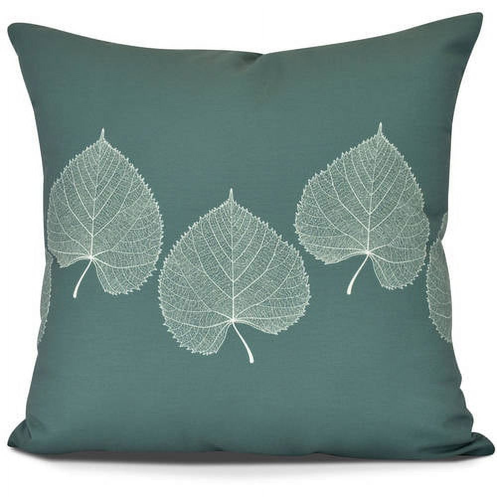 20" x 20" Simply Daisy Leaf Print Fall Polyester Indoor/Outdoor Pillow, Green Qty 1