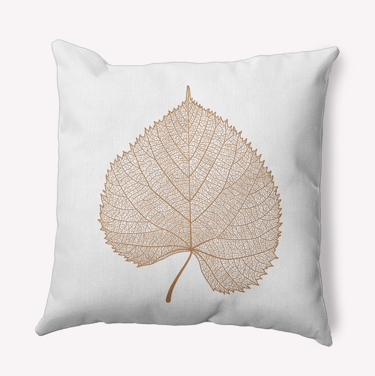 20" x 20" Simply Daisy Leaf Study Polyester Indoor/Outdoor Pillow, Caramel Qty 1