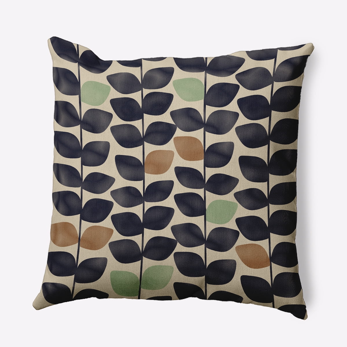 20" x 20" Simply Daisy Leaves and Branches Polyester Accent Pillow, Creme Brulee Qty 1
